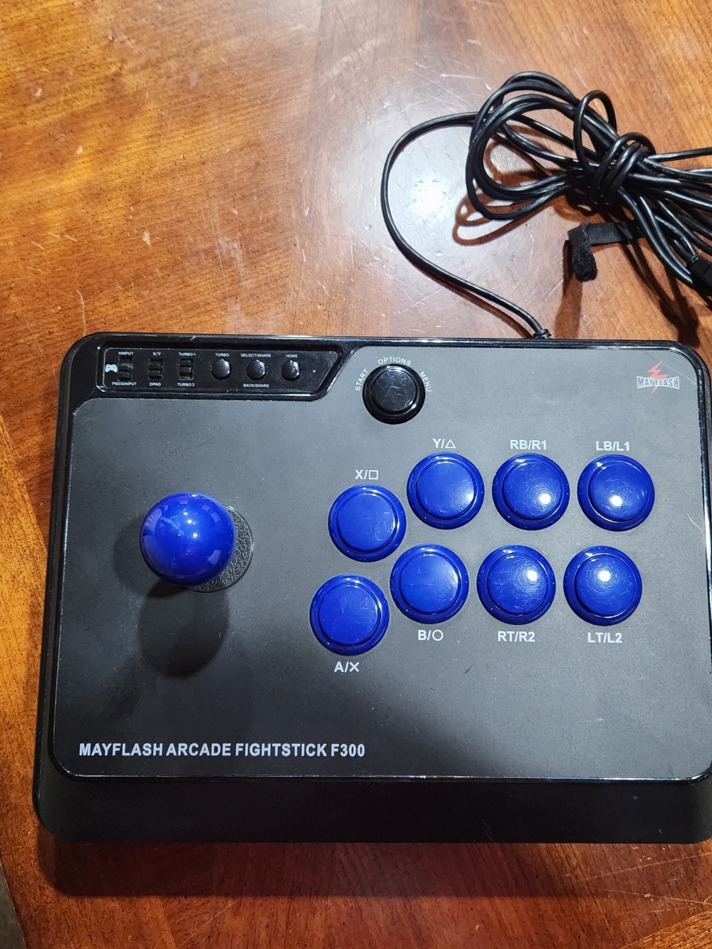 F300 Blue Arcade Fightstick Controller
